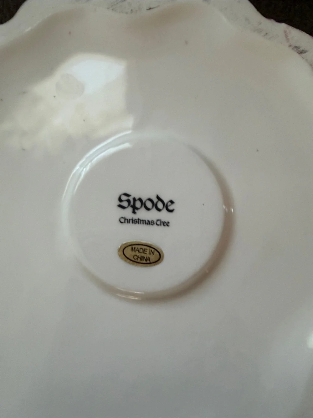 Spode Multicolored Ceramic Holiday Tree Planter with Elves